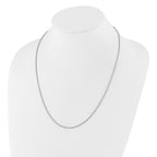 Sterling Silver RH-plated Adjustable 1.6mm Spiga Chain