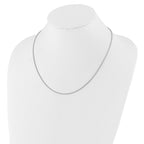 Sterling Silver RH-plated Adjustable 1.4mm Snake Chain