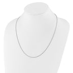 Sterling Silver RH-plated Adjustable 1.4mm Snake Chain