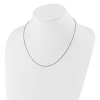 Sterling Silver RH-plated Adjustable 1.3mm Box Chain