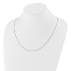 Sterling Silver RH-plated Adjustable 1.3mm Box Chain