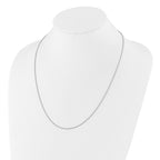 Sterling Silver RH-plated Adjustable 1.35mm Loose Rope Chain
