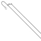 Sterling Silver RH-plated Adjustable 1.55mm Loose Rope Chain