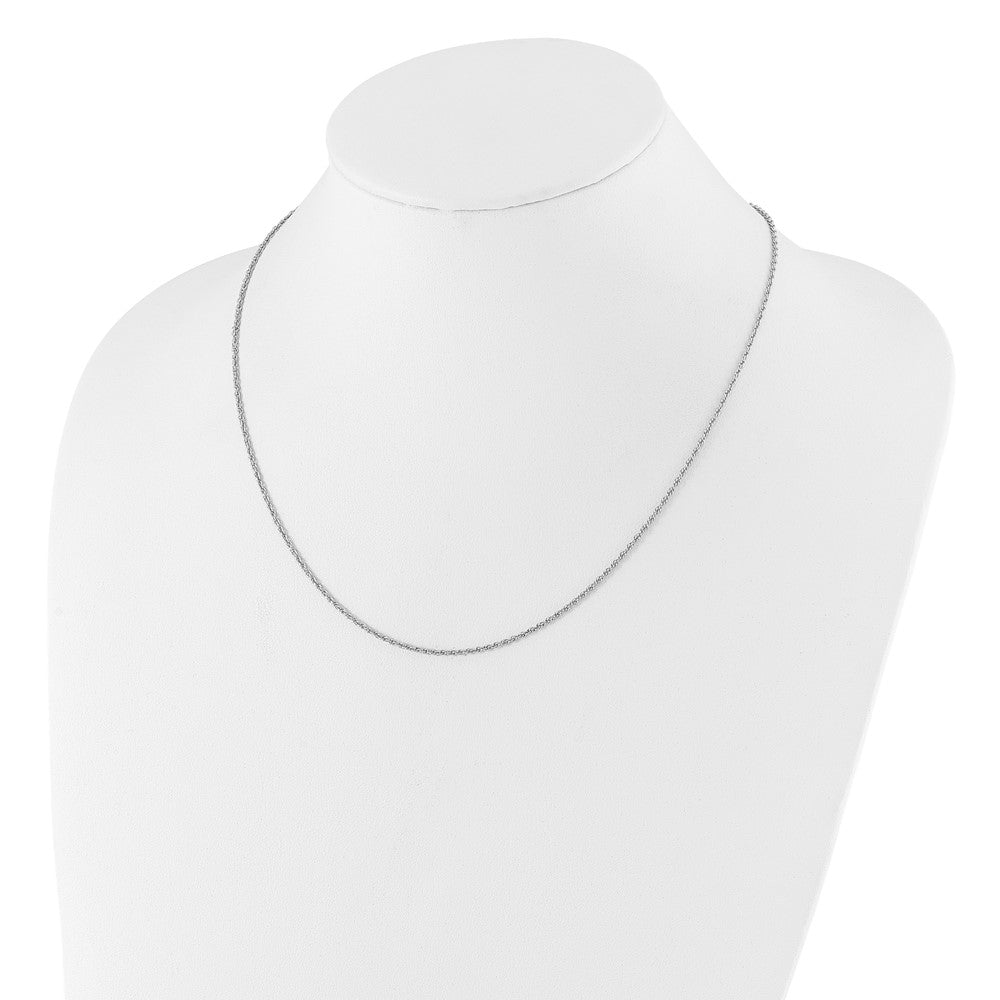 Sterling Silver RH-plated Adjustable 1.55mm Loose Rope Chain