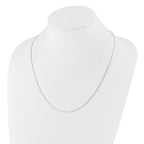 Sterling Silver RH-plt Adjustable 1mm D/C Square Snake Chain