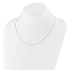 Sterling Silver RH-plated Adjustable .85mm Box Chain