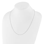 Sterling Silver RH-plated Adjustable .85mm Box Chain