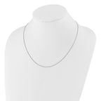 Sterling Silver RH-plated Adjustable 1mm Spiga Chain