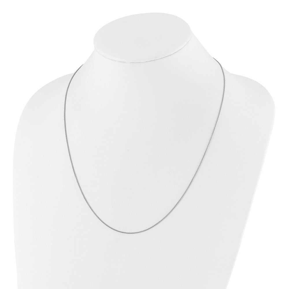 Sterling Silver RH-plated Adjustable 1mm Spiga Chain
