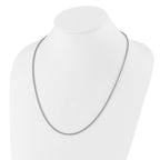 Sterling Silver RH-plated Adjustable 2.5mm Spiga Chain