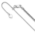 Sterling Silver RH-plated Adjustable 2.5mm Spiga Chain
