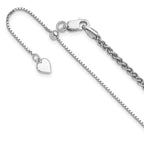 Sterling Silver RH-plated Adjustable 2.5mm Spiga Chain