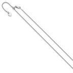 Sterling Silver RH-plated Adjustable 1.4mm Curb Chain