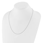 Sterling Silver RH-plated Adjustable .95mm Rolo Chain