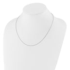 Sterling Silver RH-plated Adjustable .95mm Round Box Chain