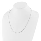 Sterling Silver RH-plated Adjustable .95mm Round Box Chain