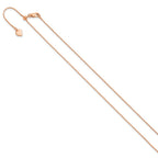 Sterling Silver Rose Gold-plated Adjustable .85mm Box Chain