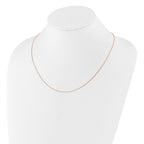 Sterling Silver Rose Gold-plated Adjustable .85mm Box Chain