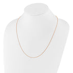 Sterling Silver Rose Gold-plated Adjustable .85mm Box Chain