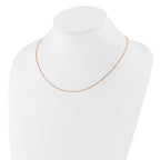 Sterling Silver Rose Gold-plated Adjustable .95mm Box Chain