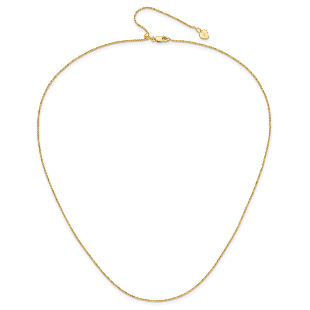 Sterling Silver Gold-plated Adjustable 1mm Spiga Chain