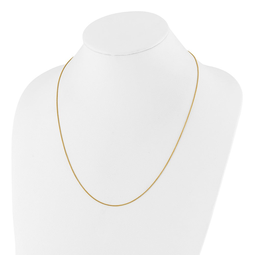 Sterling Silver Gold-plated Adjustable 1mm Spiga Chain