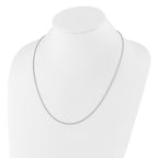 Sterling Silver RH-plated Adjustable 1.5mm Spiga Chain