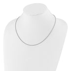 Sterling Silver RH-plated Adjustable 1.9mm Spiga Chain