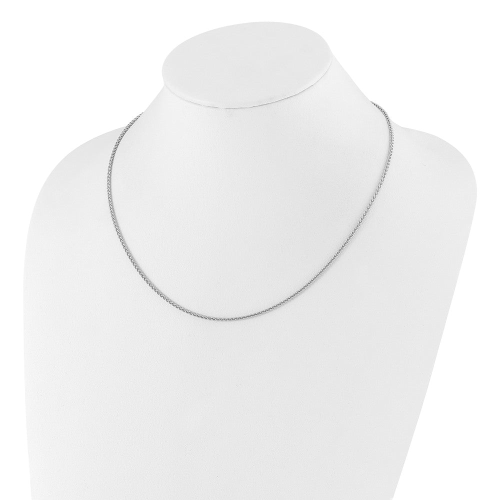 Sterling Silver RH-plated Adjustable 1.9mm Spiga Chain