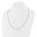 Sterling Silver RH-plated Adjustable 1.9mm Spiga Chain