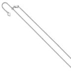 Sterling Silver RH-plated Adjustable 1.45mm Cable Chain