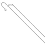 Sterling Silver RH-plated Adjustable 1.25mm Round Box Chain
