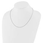 Sterling Silver RH-plated Adjustable 1.25mm Round Box Chain