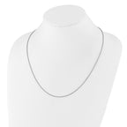Sterling Silver RH-plated Adjustable 1.5mm D/C Spiga Chain