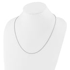 Sterling Silver RH-plated Adjustable 1.5mm Round Box Chain