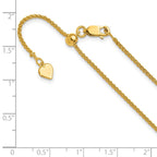 Sterling Silver Gold-plated Adjustable 1.5mm Spiga Chain