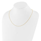 Sterling Silver Gold-plated Adjustable .85mm Box Chain