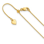 Sterling Silver Gold-plated Adjustable .85mm Box Chain