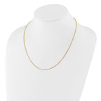 Sterling Silver Gold-plated Adjustable 1.1mm Box Chain