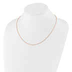 Sterling Silver Rose Gold-plated Adjustable 1.2mm D/C Rope Chain