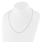 Sterling Silver Rose Gold-plated Adjustable 1.2mm D/C Rope Chain