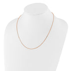 Sterling Silver Rose Gold-plated Adjustable 1.1mm Box Chain