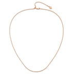 Sterling Silver Rose Gold-plated Adjustable 1.1mm Box Chain