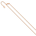 Sterling Silver Rose Gold-plated Adjustable 1mm Spiga Chain