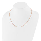 Sterling Silver Rose Gold-plated Adjustable 1mm Spiga Chain