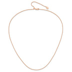 Sterling Silver Rose Gold-plated Adjustable 1mm Spiga Chain