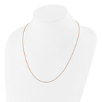 Sterling Silver Rose Gold-plated Adjustable 1mm Spiga Chain