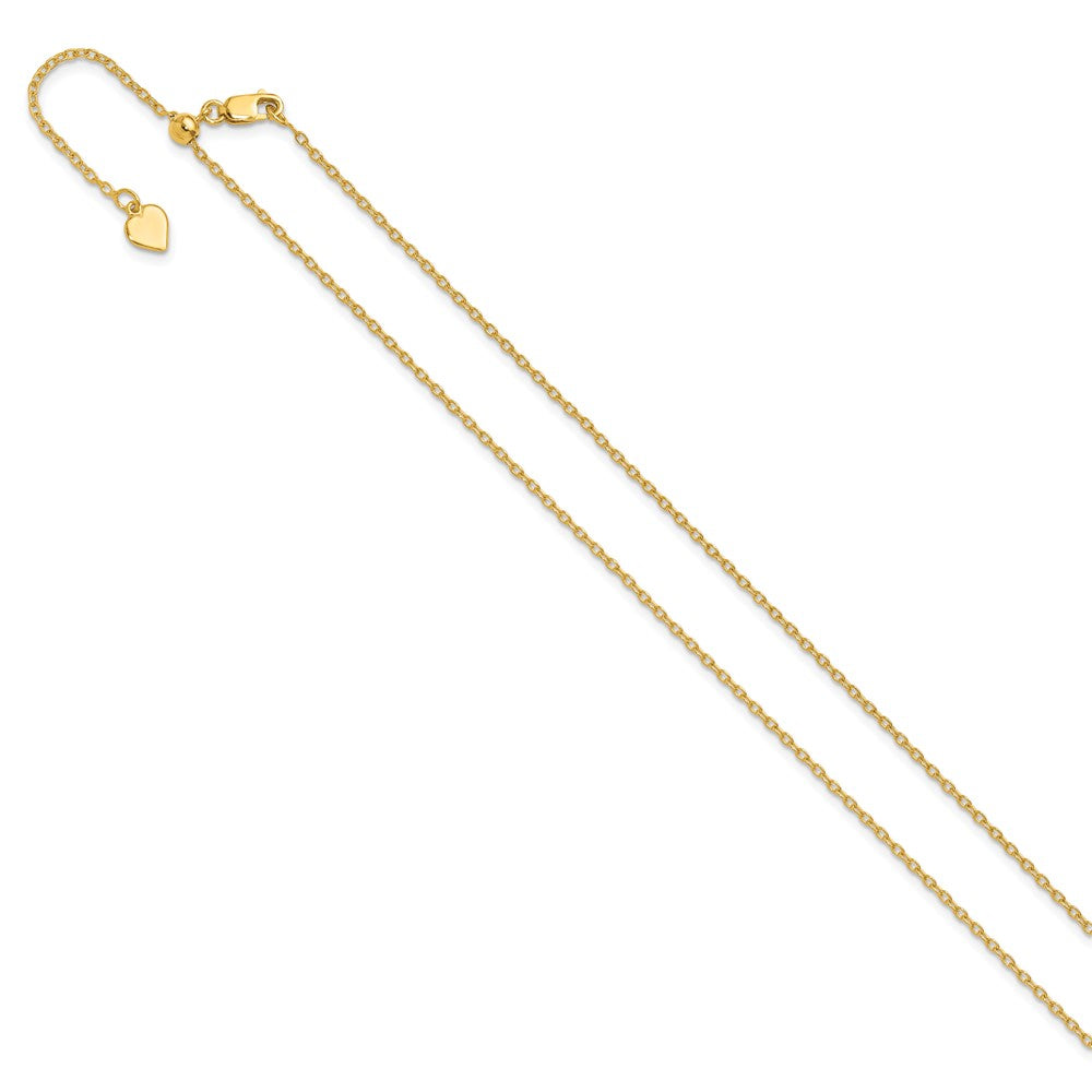 Sterling Silver Gold-plated Adjustable 1.4mm Cable Chain