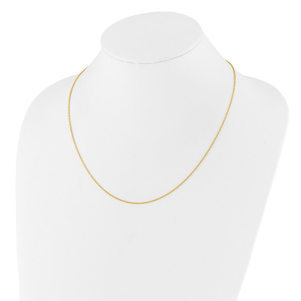 Sterling Silver Gold-plated Adjustable 1.4mm Cable Chain