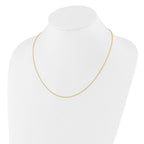 Sterling Silver Gold-plated Adjustable 1.4mm Cable Chain